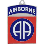 1 1/2 in. Zinc-Pewter, 82nd Airborne Key Ring