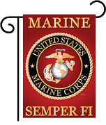 13 x 18 1/2 in. Marine Corp Garden Banner Dyed Sublimation, Double Sided
