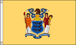 New Jersey Flag PRINTED Nylon
