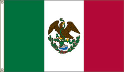 Historical Mexico Flag (1821-1836) PRINTED Nylon