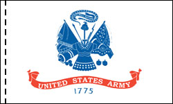Army Indoor Flag Plain, No Fringe