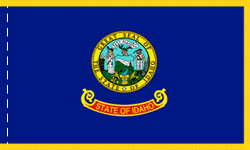 Idaho Indoor Flag Fringed