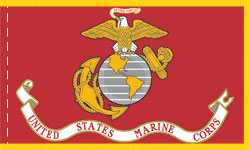 Marine Corps Indoor Flag Fringed
