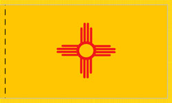 New Mexico Indoor Flag Fringed