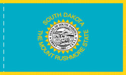 South Dakota Indoor Flag Fringed