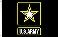 3 x 5 ft. Nylon US Army Strong Flag, Printed, Canvas Heading and Brass Grommets