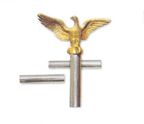 2 Piece Aluminum Flag Pole, Slip Fit with Eagle Ornament