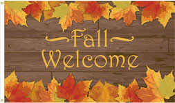 3 x 5 ft. Nylon Fall Leaves Flag, Printed, Canvas Heading and Brass Grommets