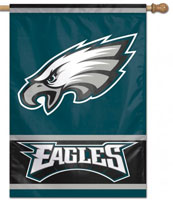 28 in. x 40 in. NFL Philadelphia Eagles Banner,Printed Polyester Fabric with Pole Hem