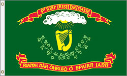 3 x 5 ft. Nylon  4th MA Irish Brigade Flag. Printed, Canvas Heading and Brass Grommets