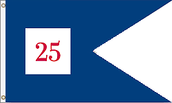 3 x 5 ft. Nylon 25th Corp HQ Guidon 1864 Flag. Printed, Canvas Heading and Brass Grommets