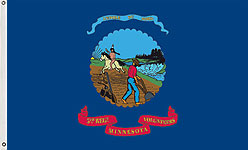 3 x 5 ft. Nylon 5th MN INF Regiment Flag. Printed, Canvas Heading and Brass Grommets