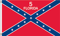 3 x 5 ft. Nylon 5th FL Inf. Regiment Flag. Printed, Canvas Heading and Brass Grommets