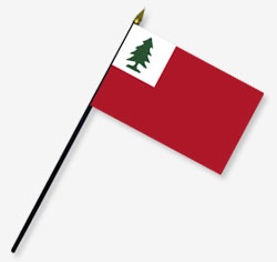 4 x 6 in. Rayon Continental Flag. Mounted on 10 in. x 3/16 in. Dia. Black Plastic Staff with Gold Sp