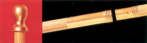 6 ft. x 3/4  in.  Wood Pole,  2 Piece  with Wood Ball Top