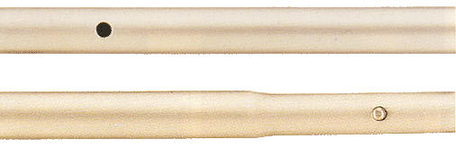 8 ft. x 1 in. Silver Aluminum Snap Lock Pole, 2 Piece with Wooden Ball Top