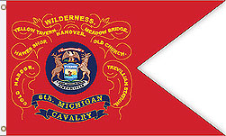 3 x 4 ft. Nylon 6th MI Cavalry Flag. Printed, Canvas Heading and Brass Grommets