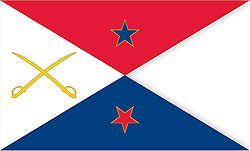 3 x 5 ft. Nylon Cavalry Guidon Flag. Printed, Canvas Heading and Brass Grommets