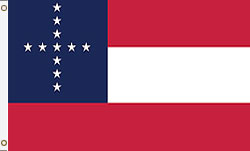 3 x 5 ft. Nylon CSA Naval Battery Flag. Printed, Canvas Heading and Brass Grommets