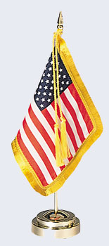 4 x 6 in. Envoy American Set, Gold Staff and Base