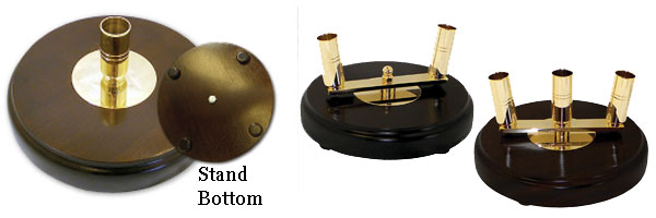 Signature Mahogany Floor Stand for One, Two and Three Poles