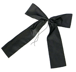 16in. Nylon Black Mourning Bow