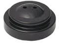 2 Hole Black Plastic Table Base. 2 1/2 in. Diameter, Fits 4 x 6 in. flag on 3/16 in. Staff