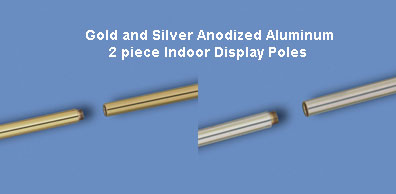 Indoor Anodized Aluminum Display Poles
