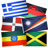 Outdoor Country Flags