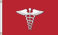 12 x 18 in. Nylon Surgeon Flag. Printed, Canvas Heading and Brass Grommets