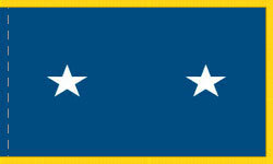 2 Star Major General Air Force Indoor Fringed Flags