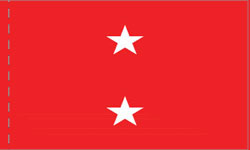 2 Star Major General Marine Corps Indoor Plain, No Fringe Flags
