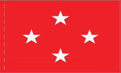 4 Star General Marine Corps Indoor Plain, No Fringe Flags