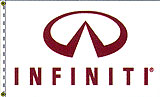 2 1/2  x 3 1/2  ft. Nylon Infiniti Flag. Printed, Canvas Heading and Brass Grommets
