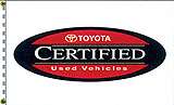2 1/2  x 3 1/2  ft. Nylon Toyota Certified Used Car Flag. Printed, Canvas Heading and Brass Grommets