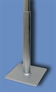 TM-112 Vertical Holder Bracket Only, Fabricated Aluminum, Fit 1 1/2 in. Diameter pole