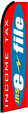 11 1/2 x 2 1/2 ft. Swooper Flag Income Tax e-file Printed Poly-knit Material,Flag Only