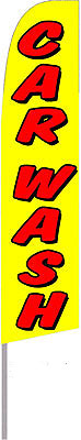 11 1/2 x 3 ft. Swooper Flag Car Wash Yellow Printed Poly-knit Material,Flag Only