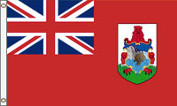 12 x 18 in. Nylon Bermuda Flag. Printed, Canvas Heading and Brass Grommets