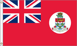 12 x 18 in. Nylon Cayman Islands Flag (Red) Flag. Printed, Canvas Heading and Brass Grommets
