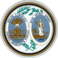 State Seal South Carolina, 3 5/8 in. Diameter Reflective