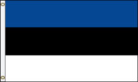 12 x 18 in. Nylon Estonia Flag. Printed, Canvas Heading and Brass Grommets