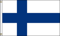 12 x 18 in. Nylon Finland Flag. Printed, Canvas Heading and Brass Grommets