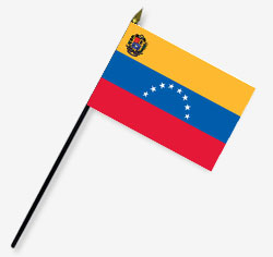 Venezuela w/Seal Handheld Flags